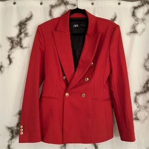 Red Zara blazer